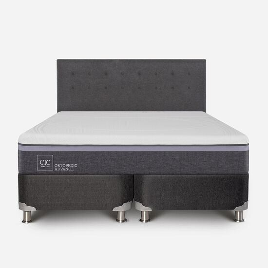 Box Spring King Ortopedic Advance 5 Zonas + Respaldo Éufrates