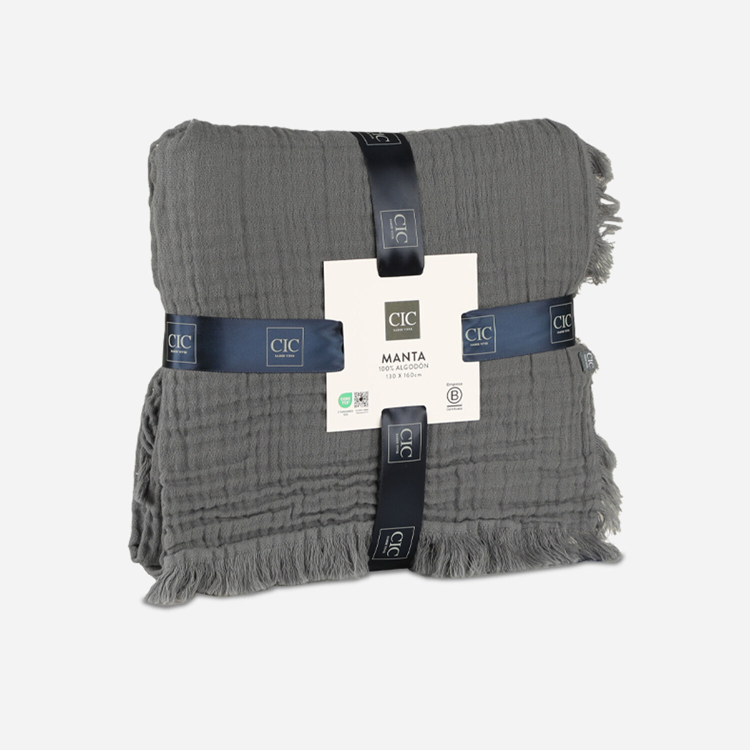 Manta Algod&oacute;n Gris