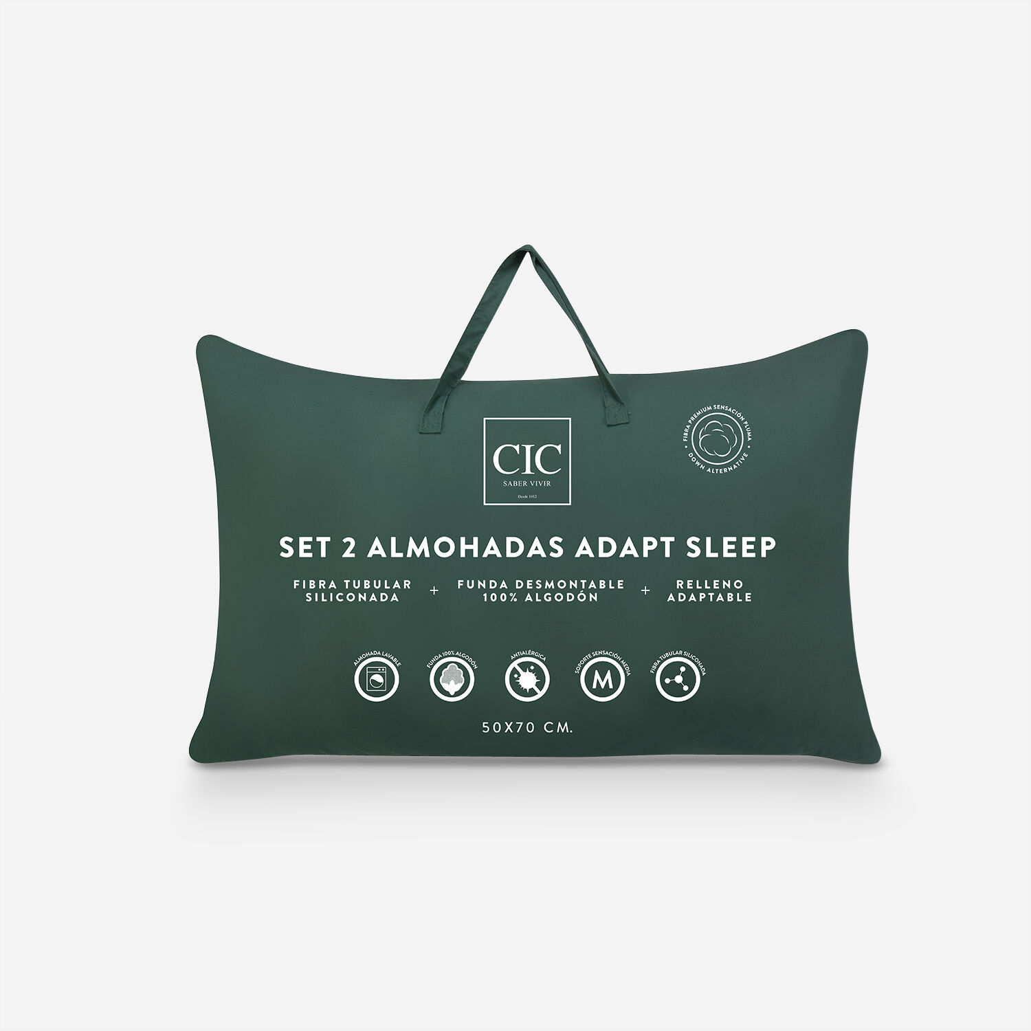Pack 2 Almohadas Down Alternative Adapt Sleep 50 X 70 cm