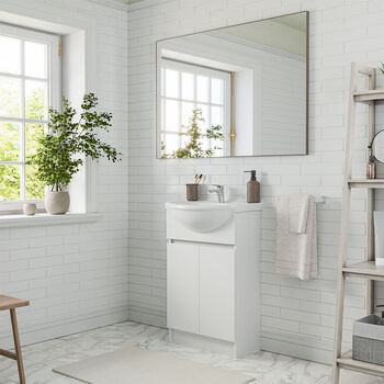 Vanitorio 2 Puertas 1 Repisa Cannes Blanco 50 Cm.