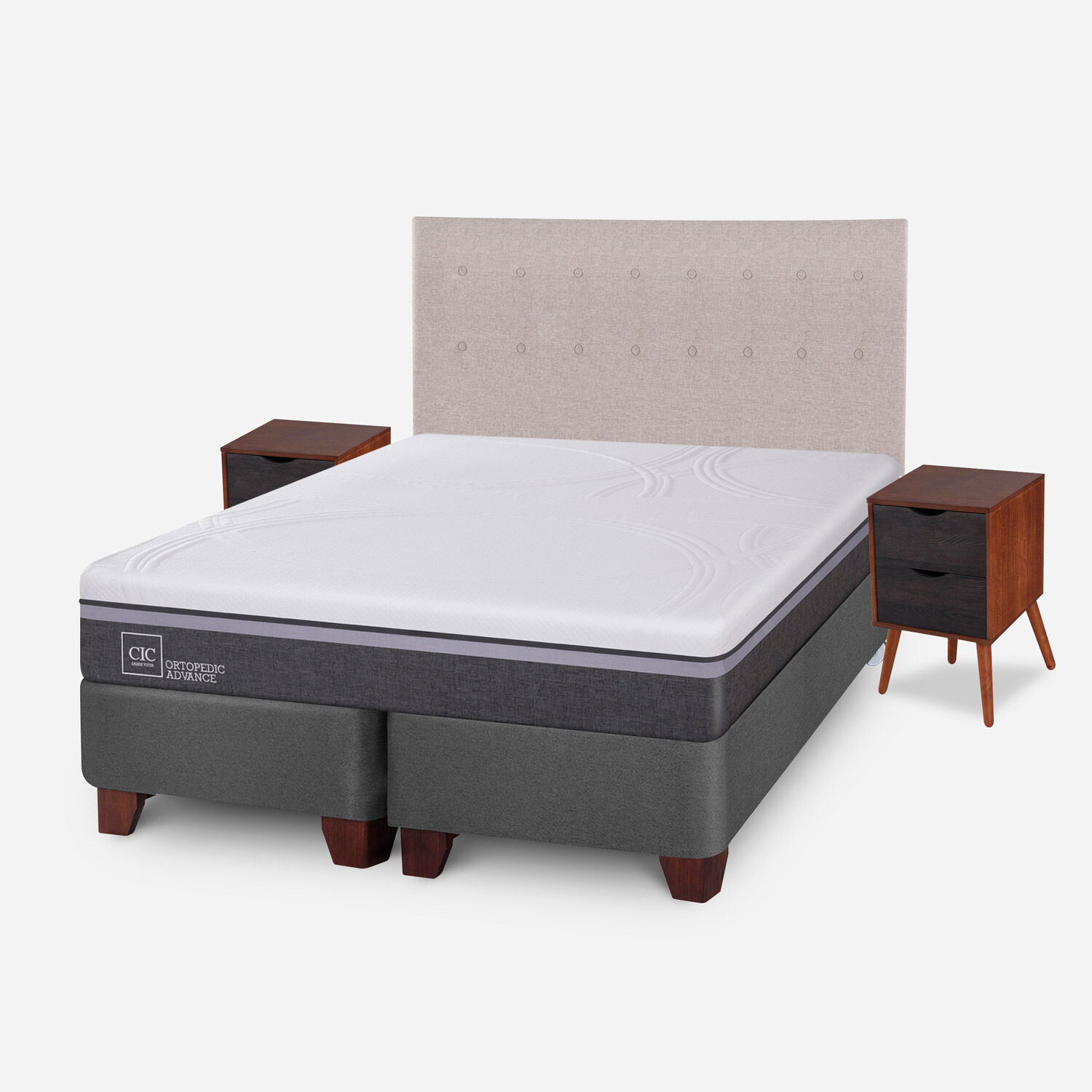 Box Spring King Ortopedic Advance + Set Tigris