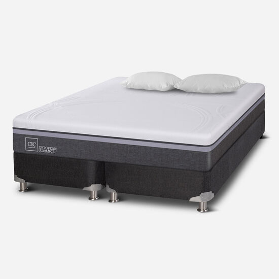 Box Spring King Ortopedic Advance 5 Zonas + Almohadas