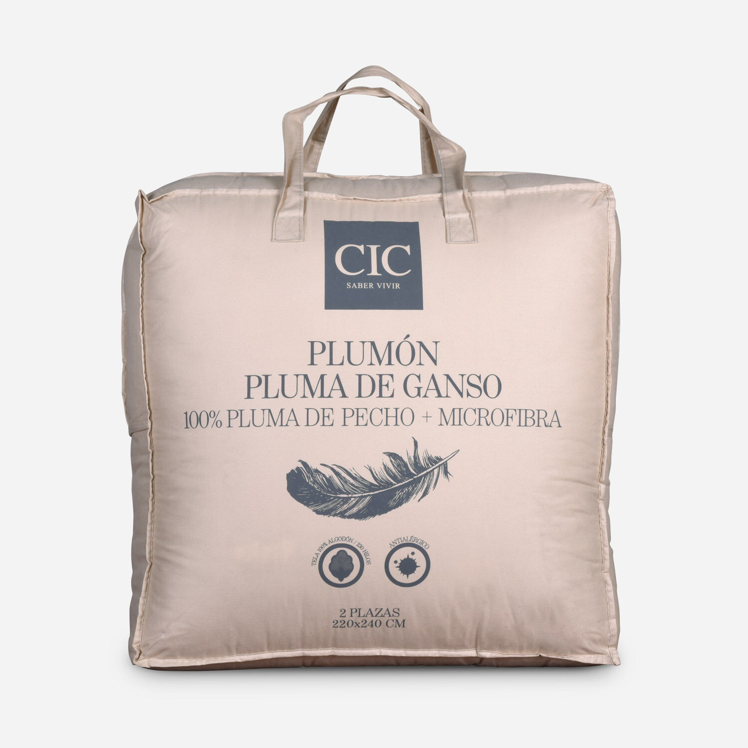 Plumón 2 Plazas Pluma 15% Ganso