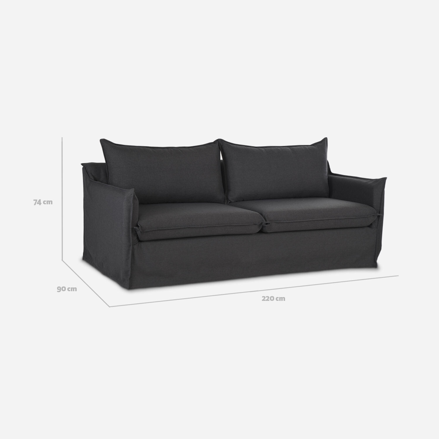 Sof&aacute; 3 Cuerpos Dominga Gris