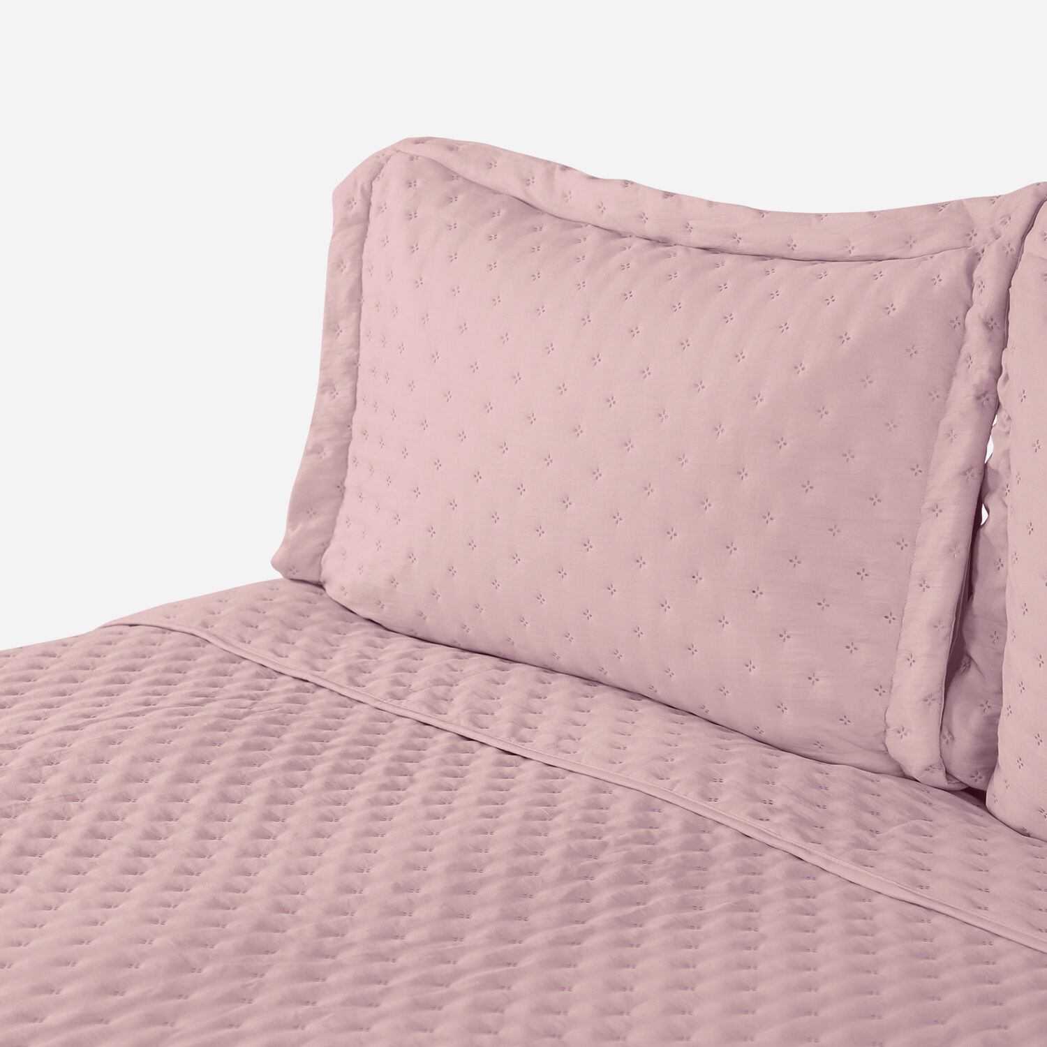 Quilt 2 Plazas Microfibra Rosa