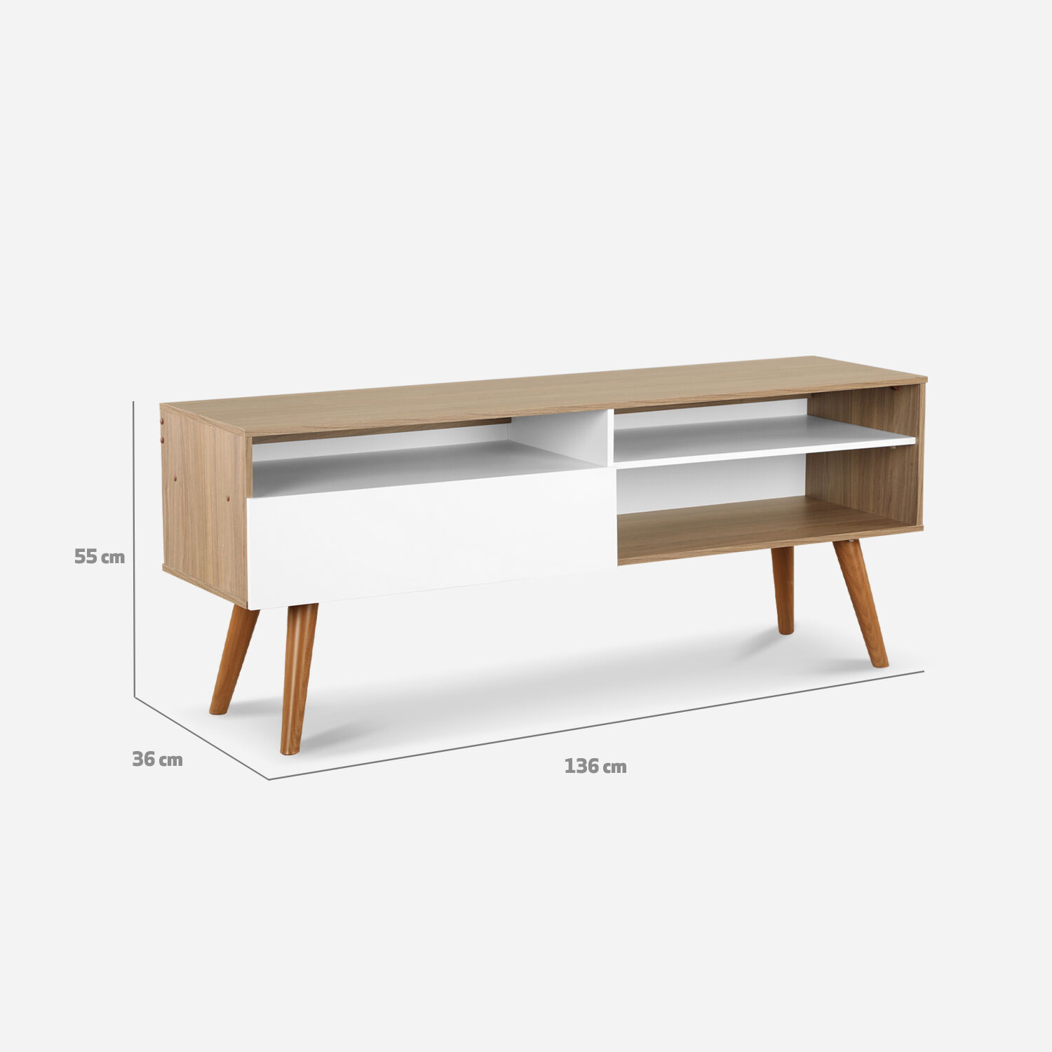 Rack Standford 1 Puerta 2 Repisas Bicolor