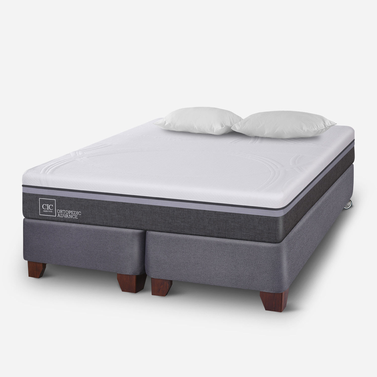 Box Spring King Ortopedic Advance + Almohadas
