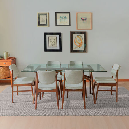Comedor de Vidrio 6 Sillas New York