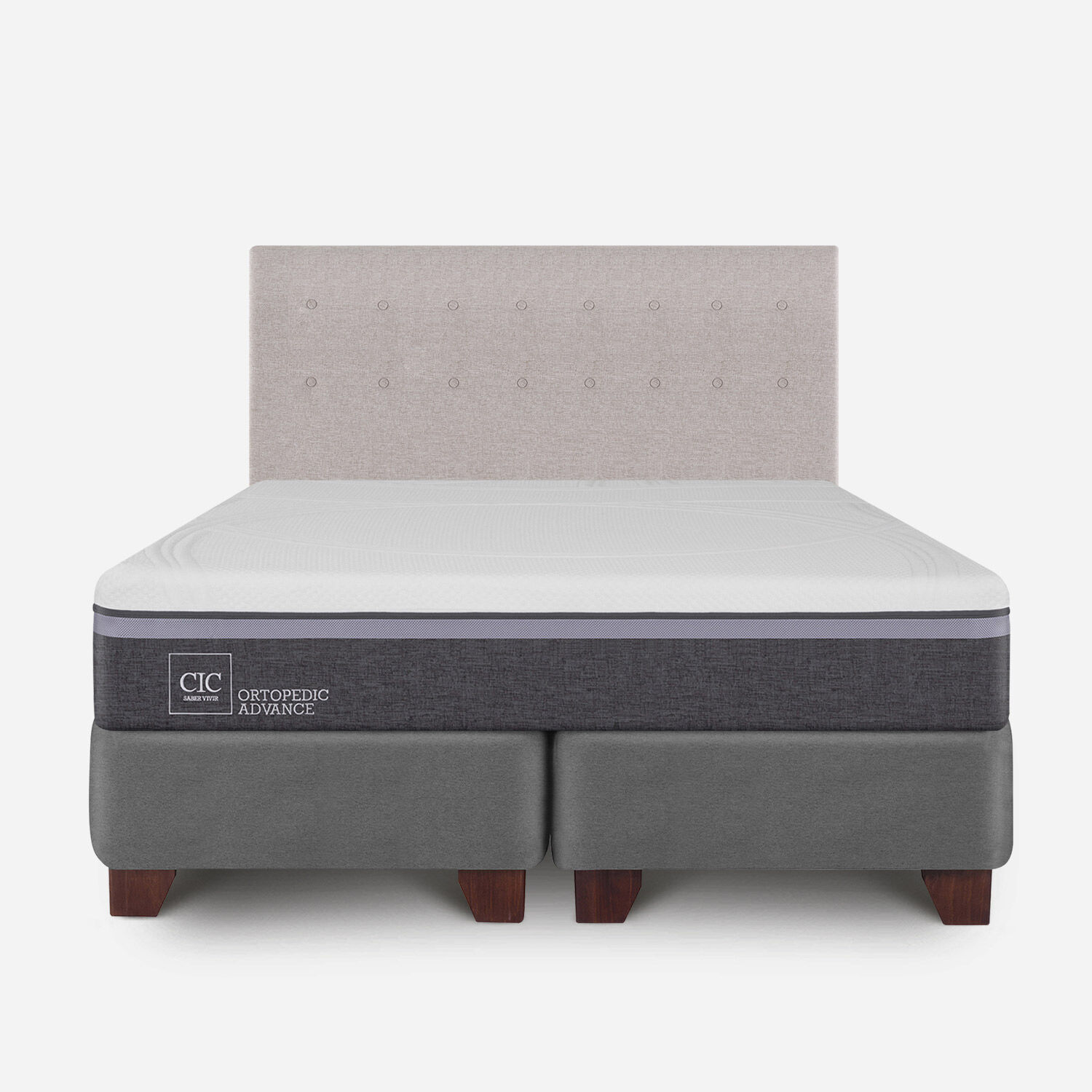 Box Spring King Ortopedic Advance + Respaldo Tigris