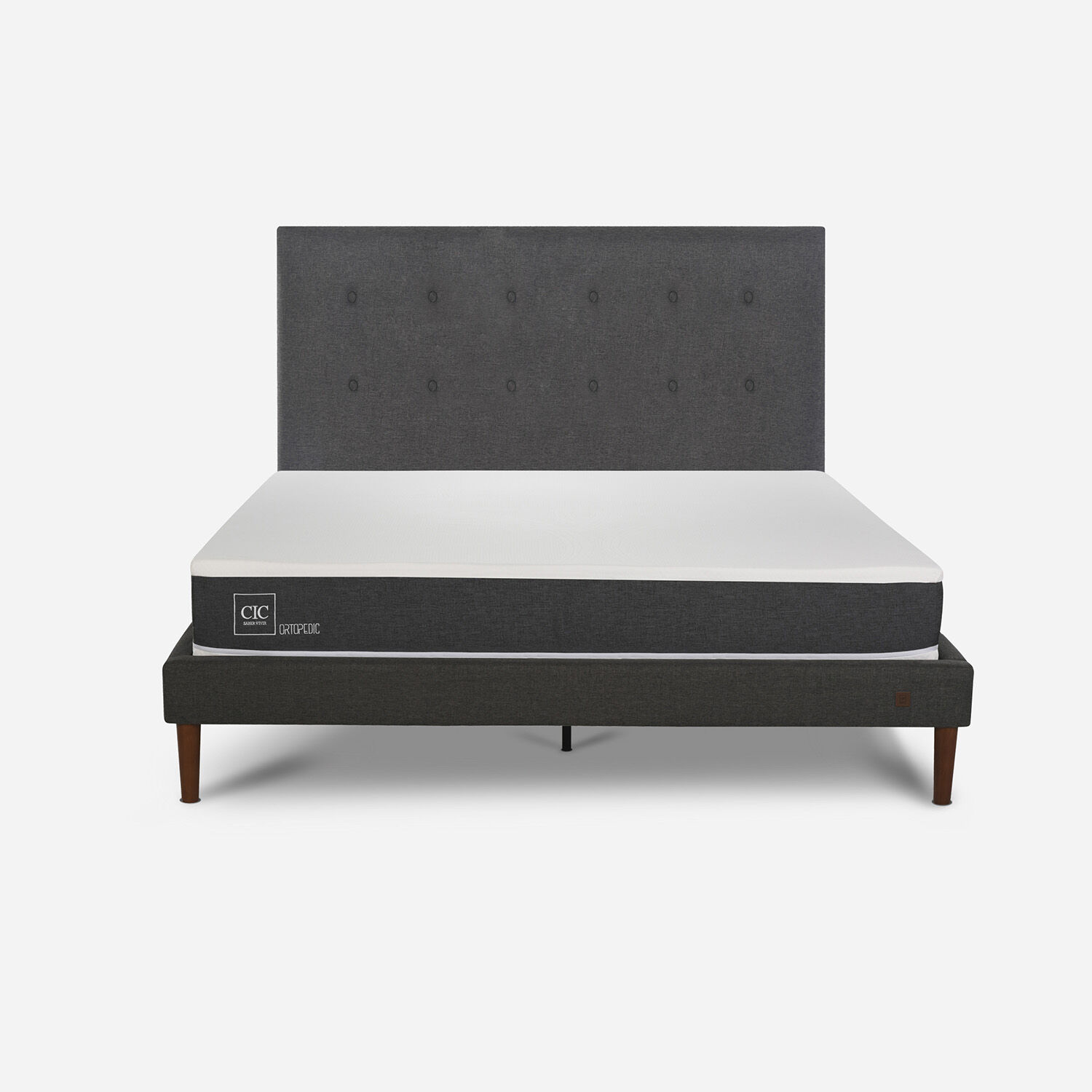 Cama Europea Curve 2 Plazas Ortopedic + Respaldo &Eacute;ufrates