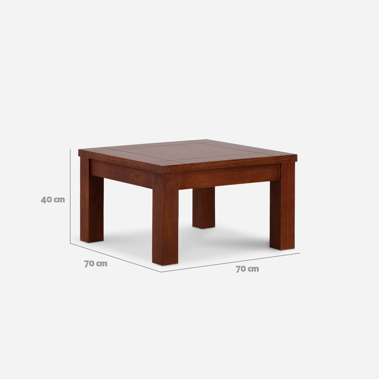 Mesa Centro &Ntilde;uble Caramelo 70x70x40 Cm.