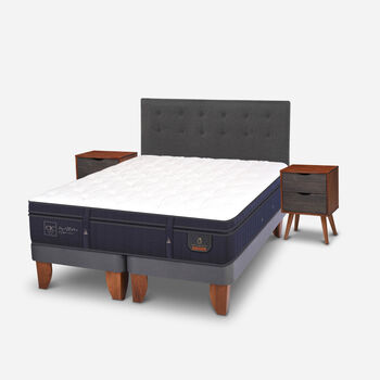 Cama Europea 2 Plazas Super Premium Base Dividida + Set Éufrates