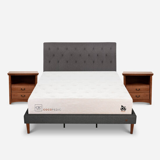 Cama Europea Curve King Cocopedic + Set Kavery