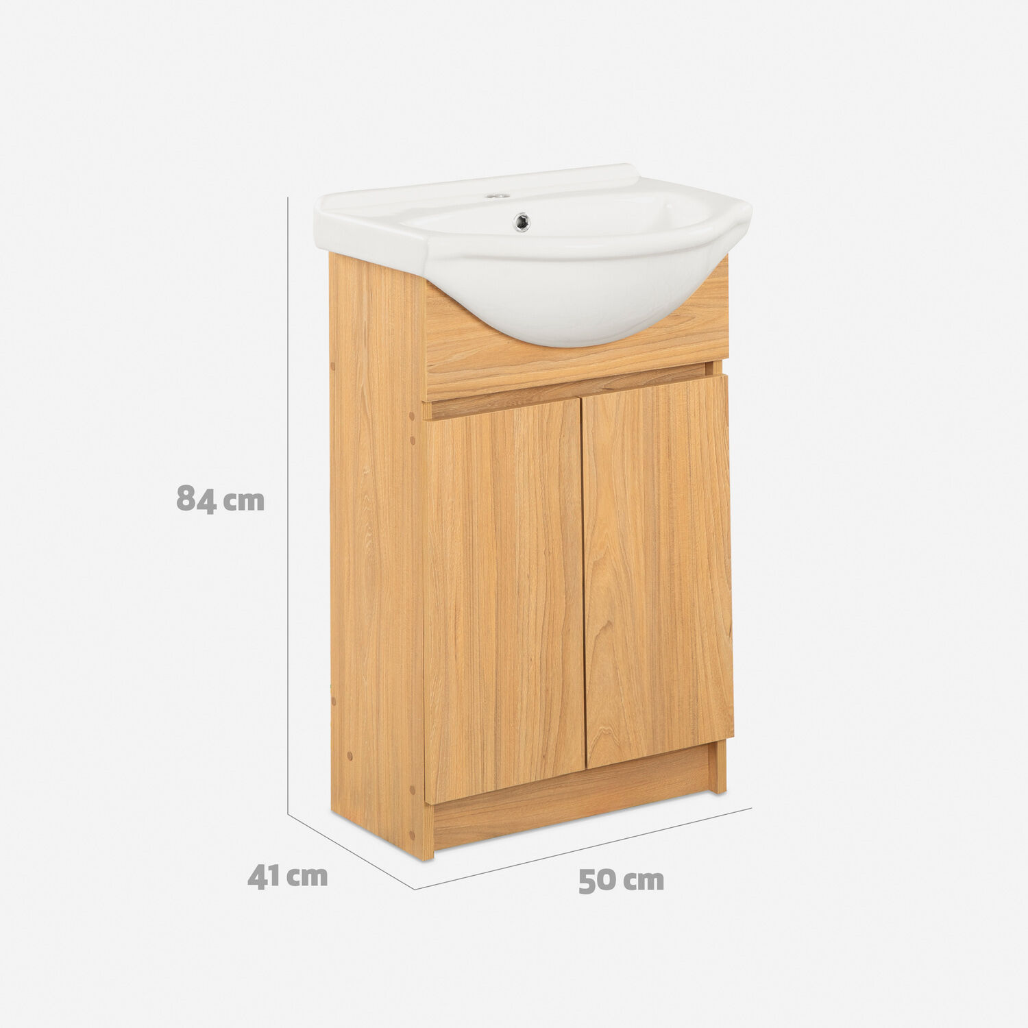 Vanitorio 2 Puertas 1 Repisa Cannes Olmo 50 Cm.