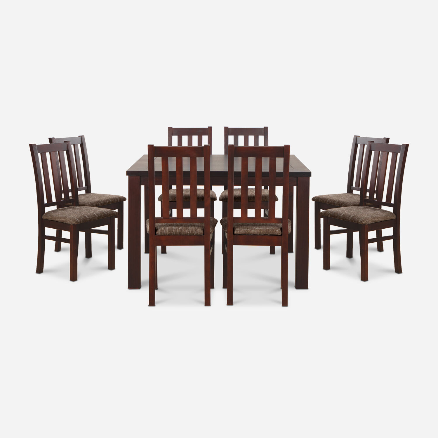 Comedor 8 Sillas &Ntilde;uble Caramelo - Tela Caf&eacute;