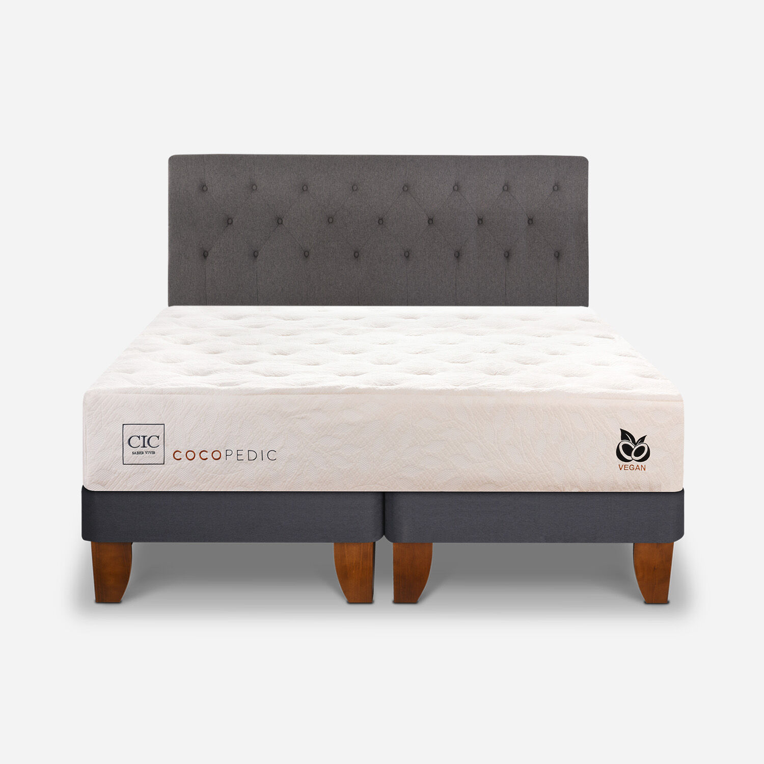 Cama Europea King Cocopedic + Respaldo Kavery
