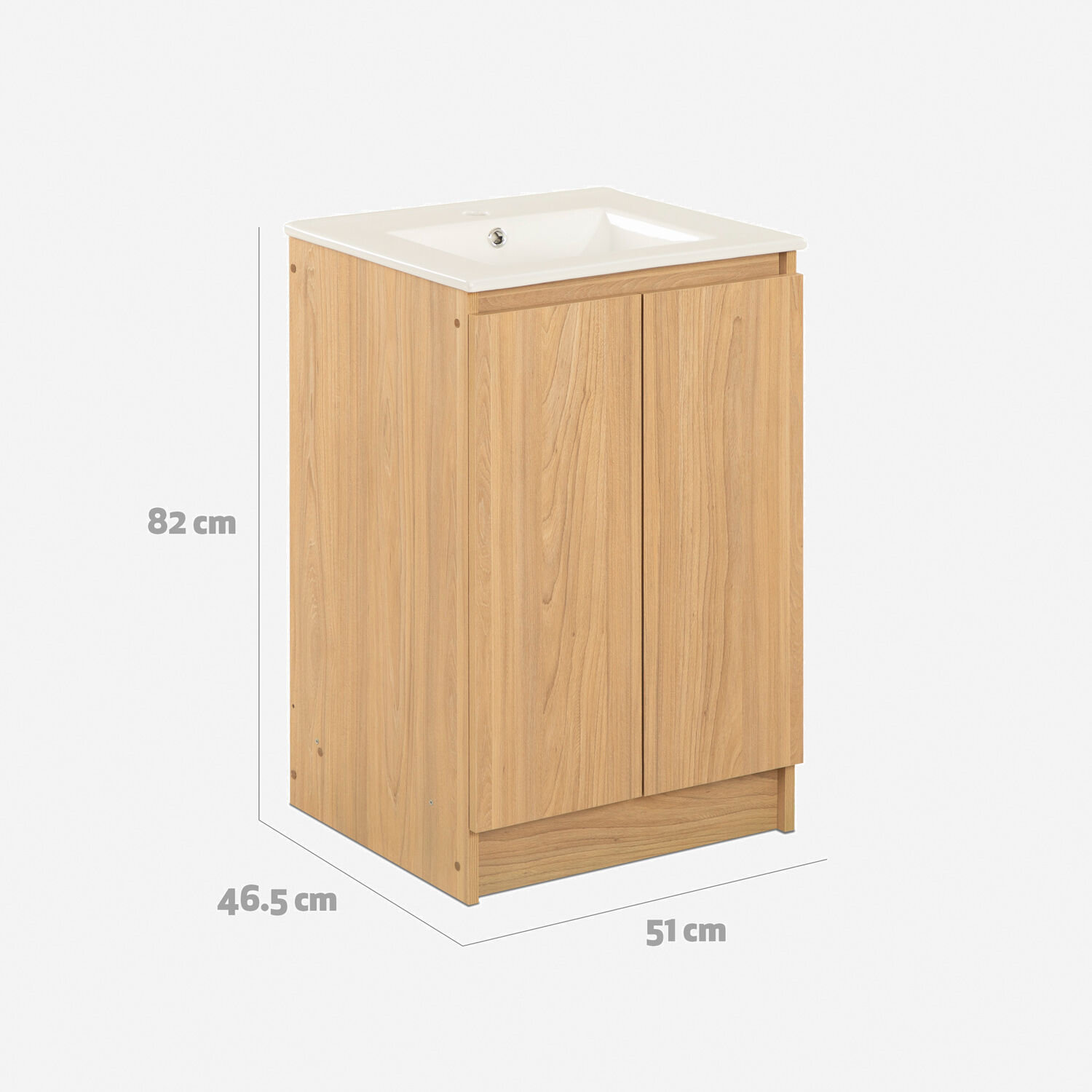 Vanitorio 2 Puertas Lisboa Olmo 50 Cm. 