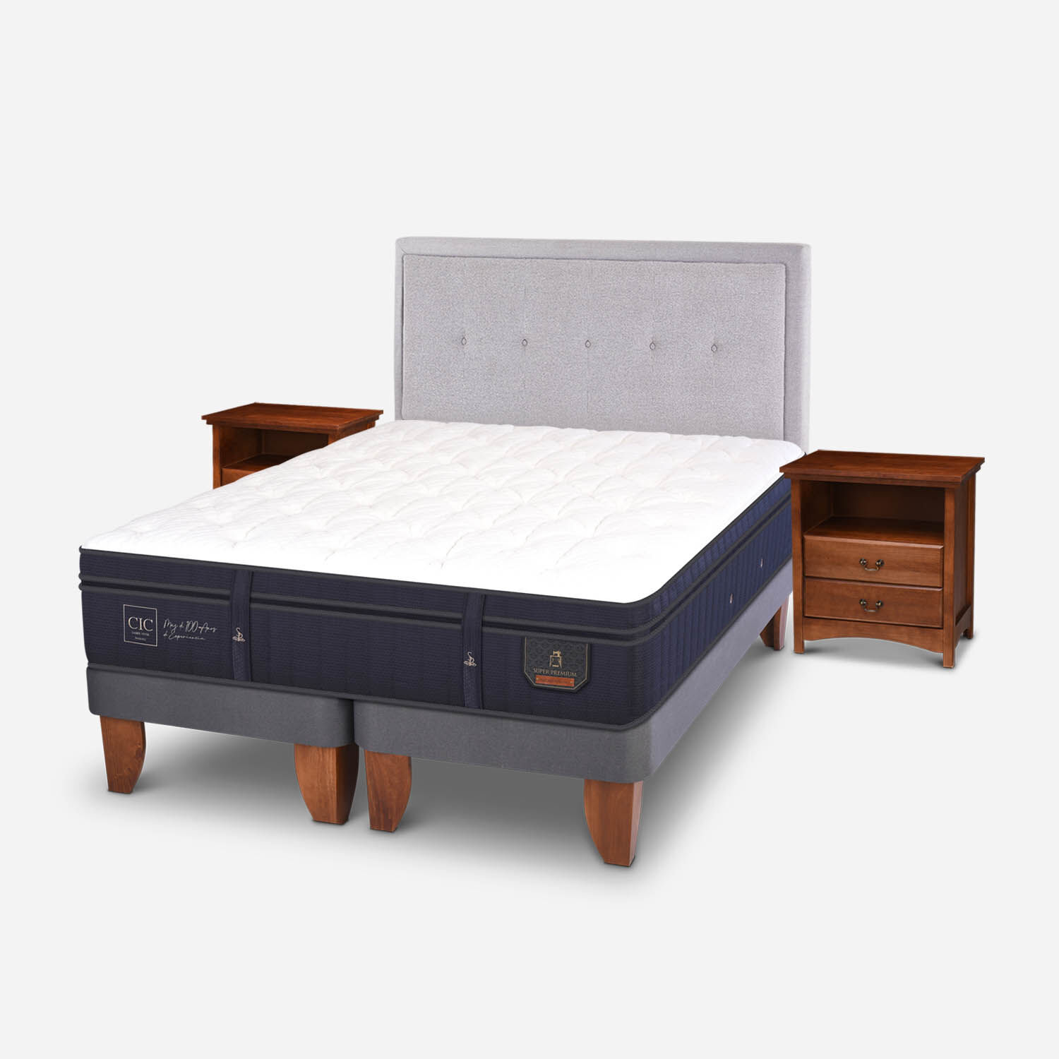 Cama Europea King Super Premium + Set Ganges