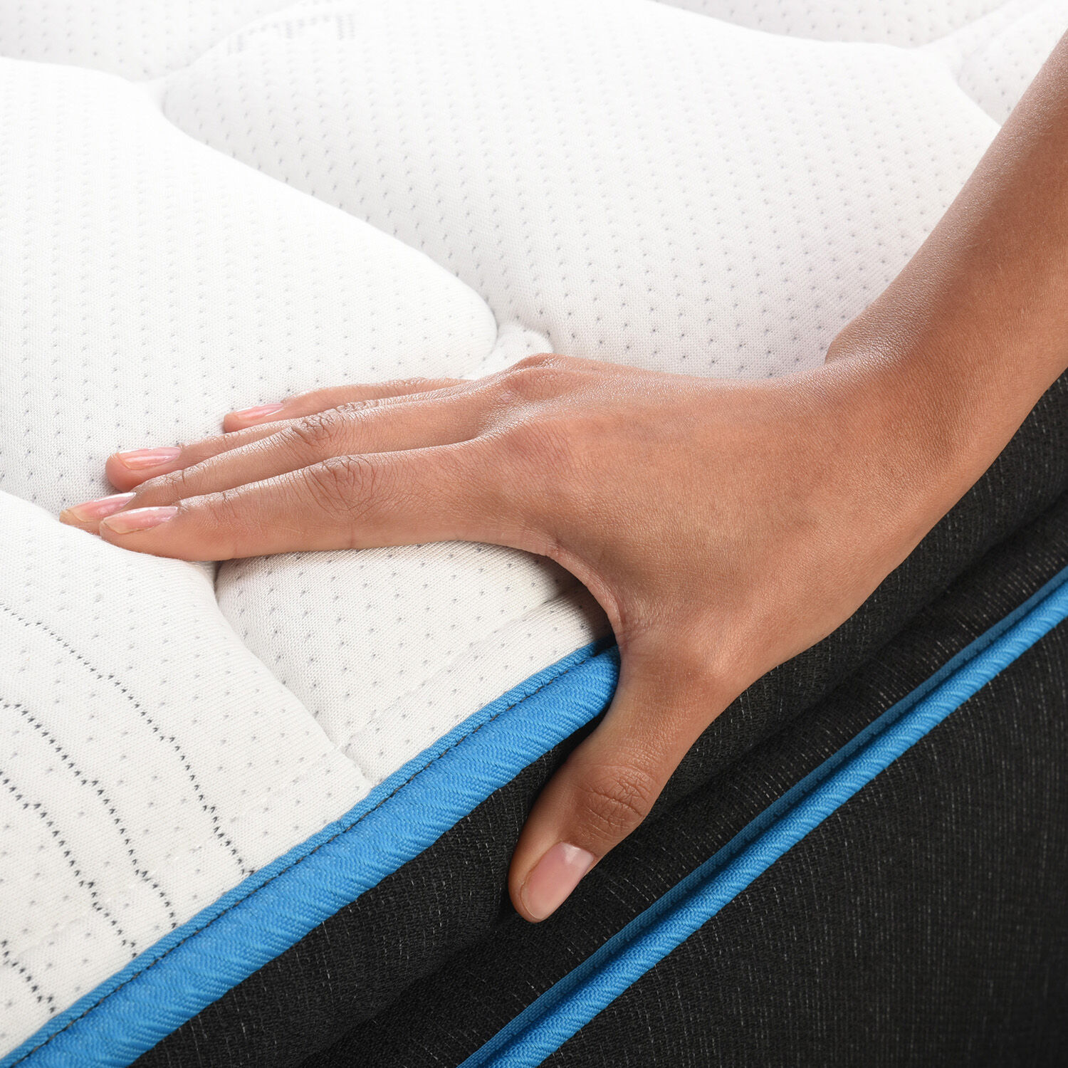 Cama Europea King Green Sleep + Almohadas Viscoel&aacute;sticas + Plum&oacute;n