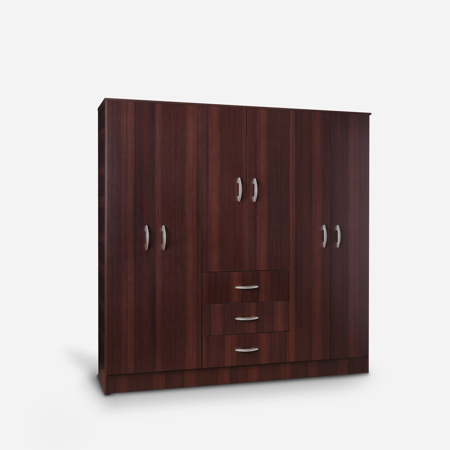 Cl&oacute;set 6 Puertas 3 Cajones Maipo Chocolate