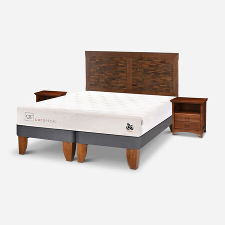 Cama Europea 2 Plazas Cocopedic + Set Antique