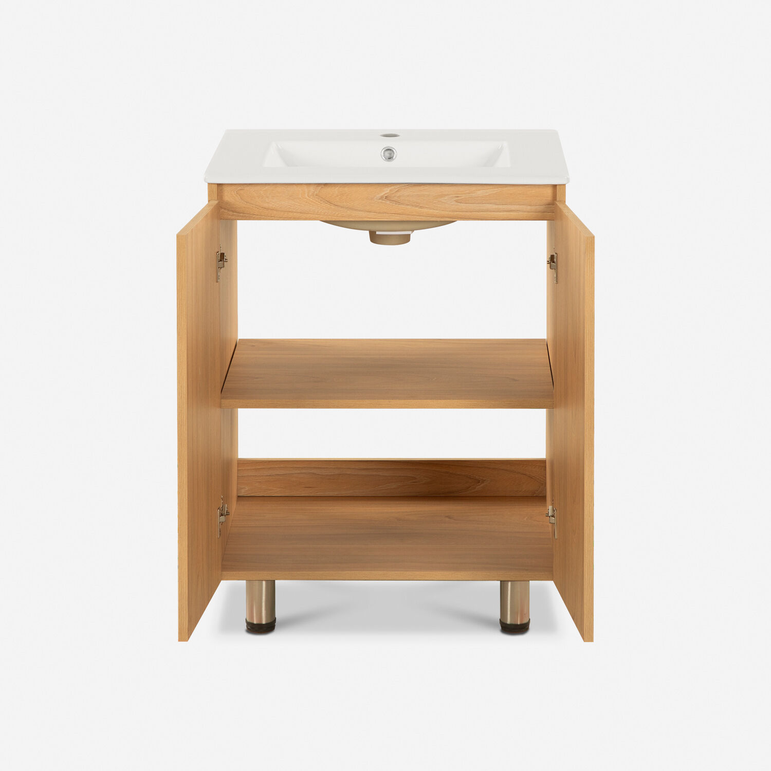 Vanitorio 2 Puertas Con Soportes Lisboa Olmo 60 Cm.