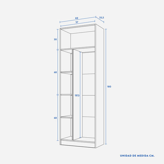Organizador 2 Puertas Blanco