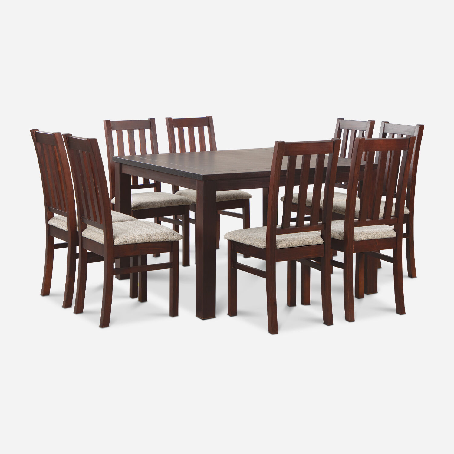Comedor 8 Sillas Ñuble Caramelo - Tela Beige