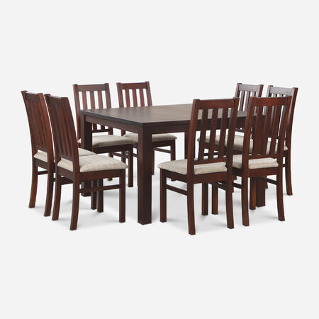Comedor 8 Sillas Ñuble Caramelo - Tela Beige