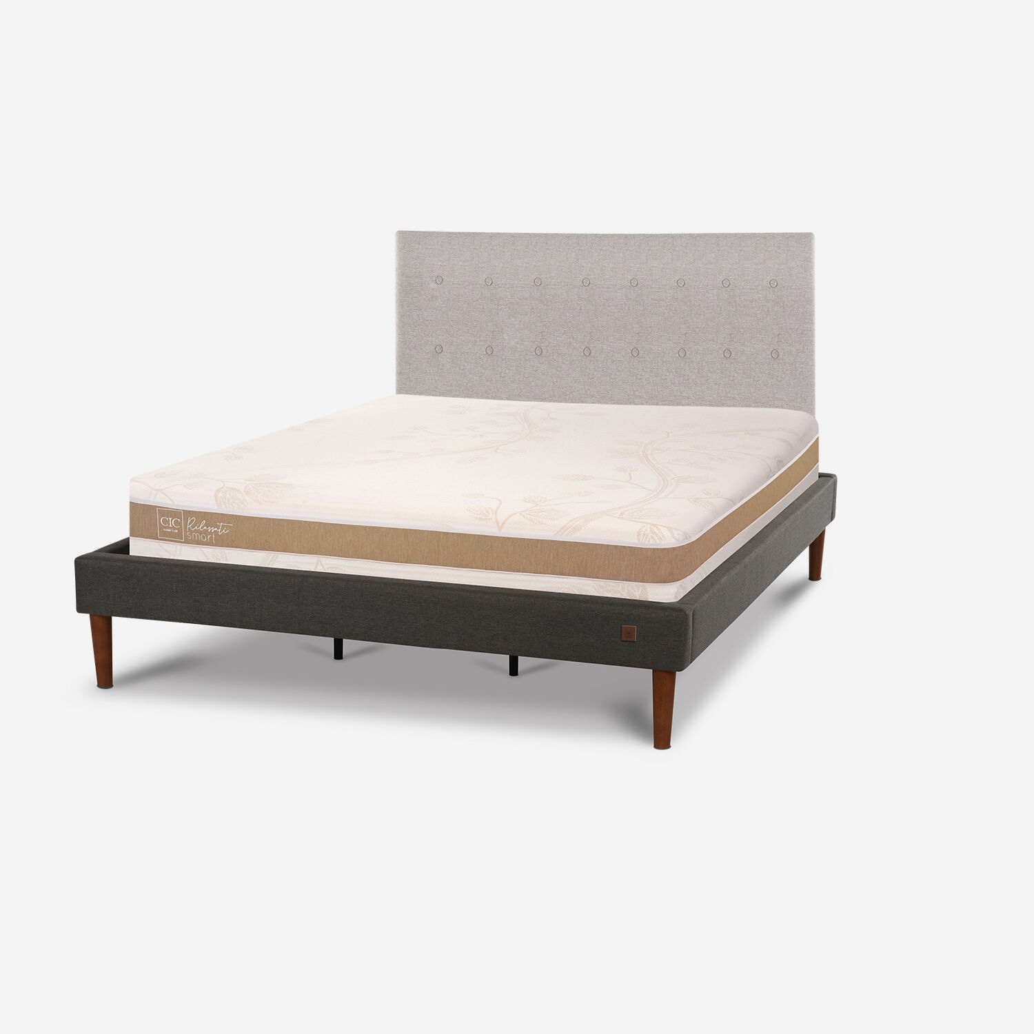 Cama Europea Curve King Rilassati Infinity + Respaldo Tigris