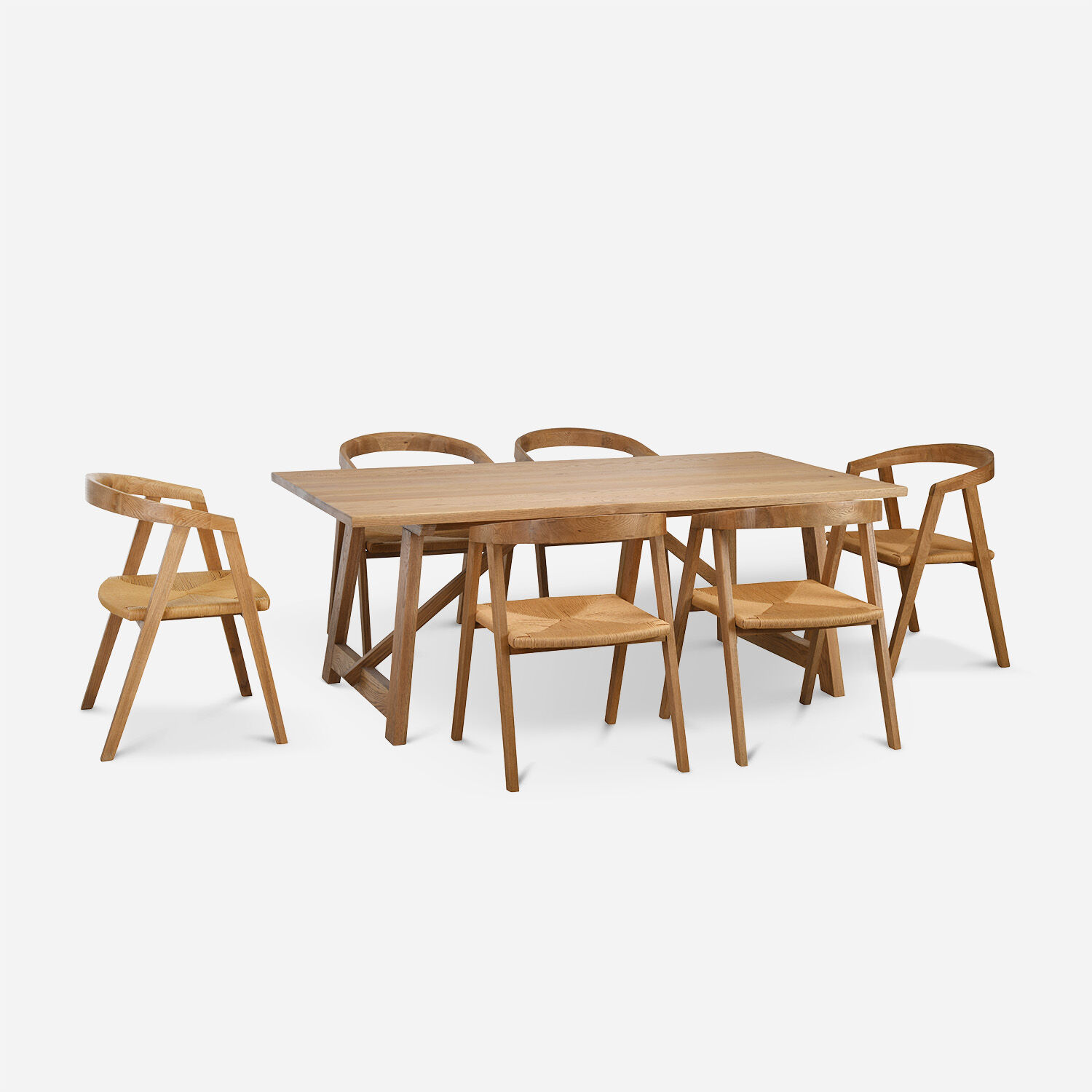 Comedor 6 Sillas Oak Ceniza