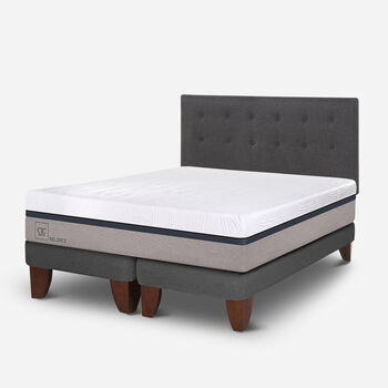 Cama Europea 2 Plazas Balance Base Dividida + Respaldo &Eacute;ufrates