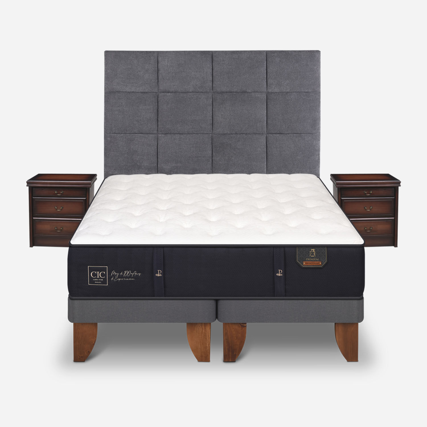 Cama Europea Super King Premium + Set T&aacute;mesis