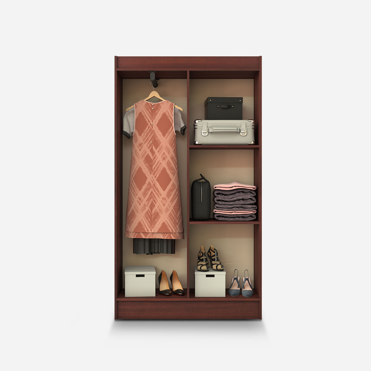 Cl&oacute;set 4 Puertas Bagua Wengue