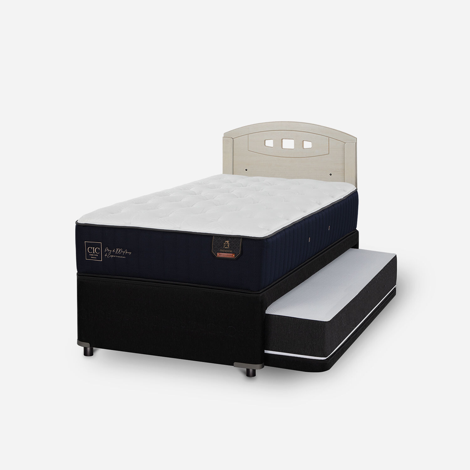 Cama Nido Diván Premium + Respaldo Gales Alpino
