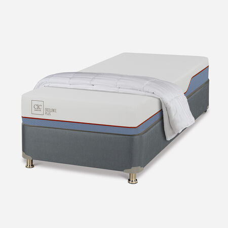 Cama Americana 1 Plaza Excellence Plus + Plum&oacute;n