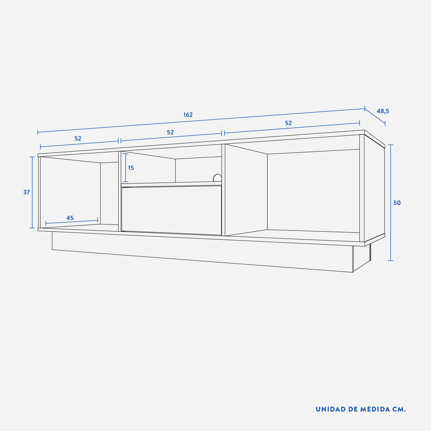 Rack 2 Puertas 1 Cajón Nash