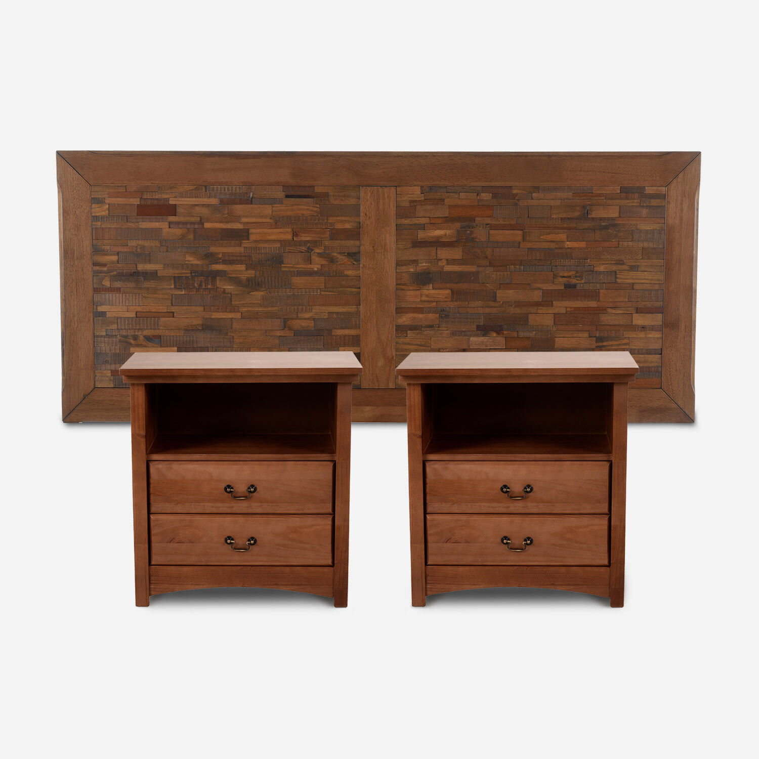 Respaldo King + Veladores Antique