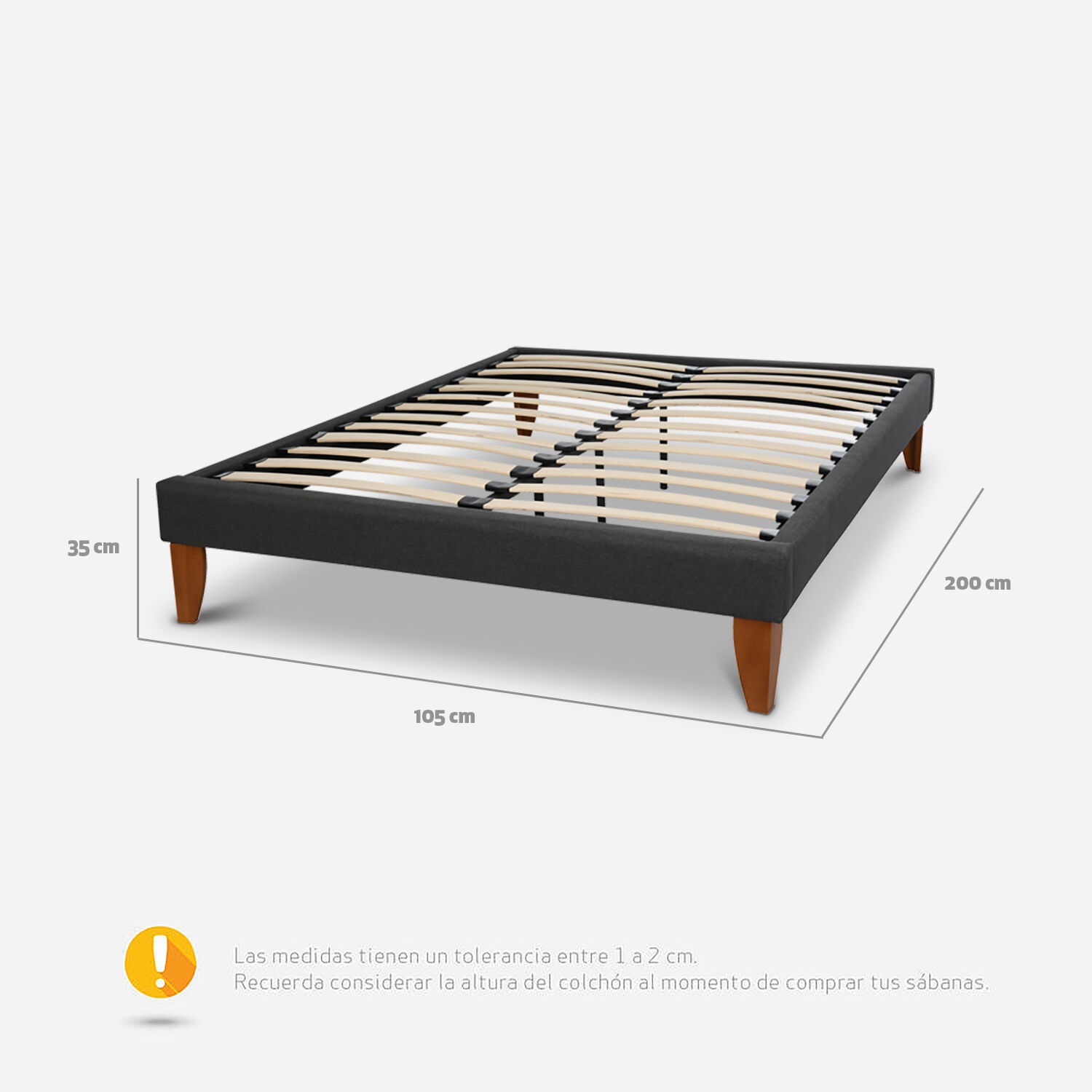 Base 1,5 Plazas Europea Curve 105x200 cm