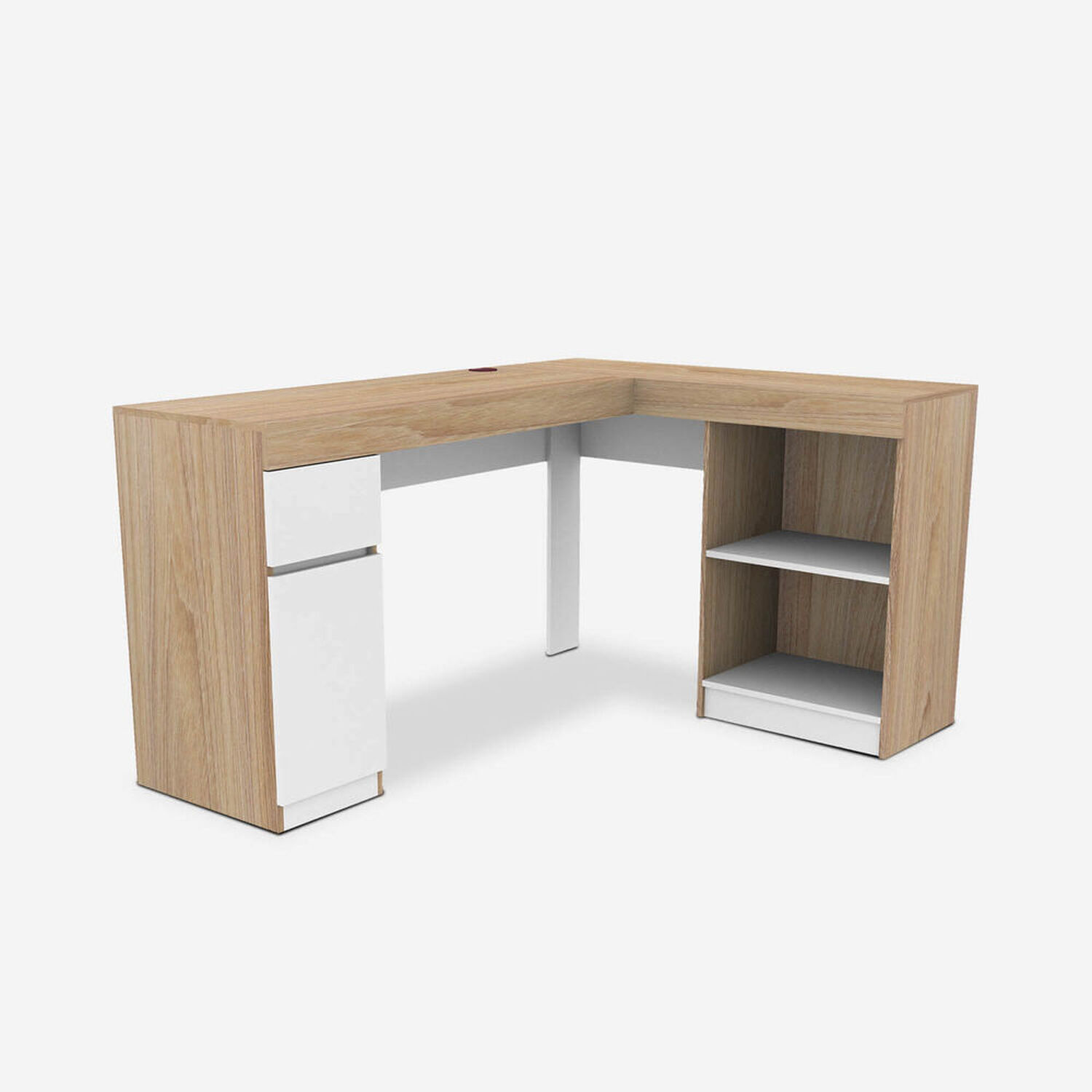 Escritorio Esquinero Olmo Blanco Palermo