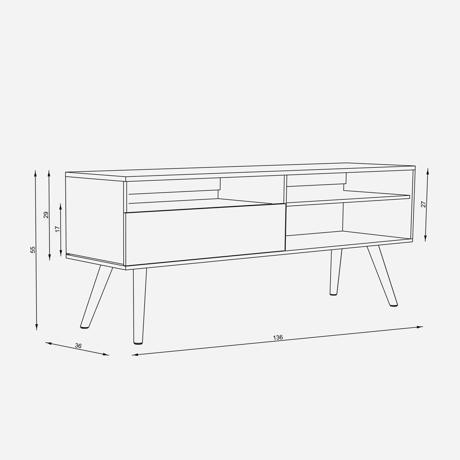 Rack Standford 1 Puerta 2 Repisas Blanco