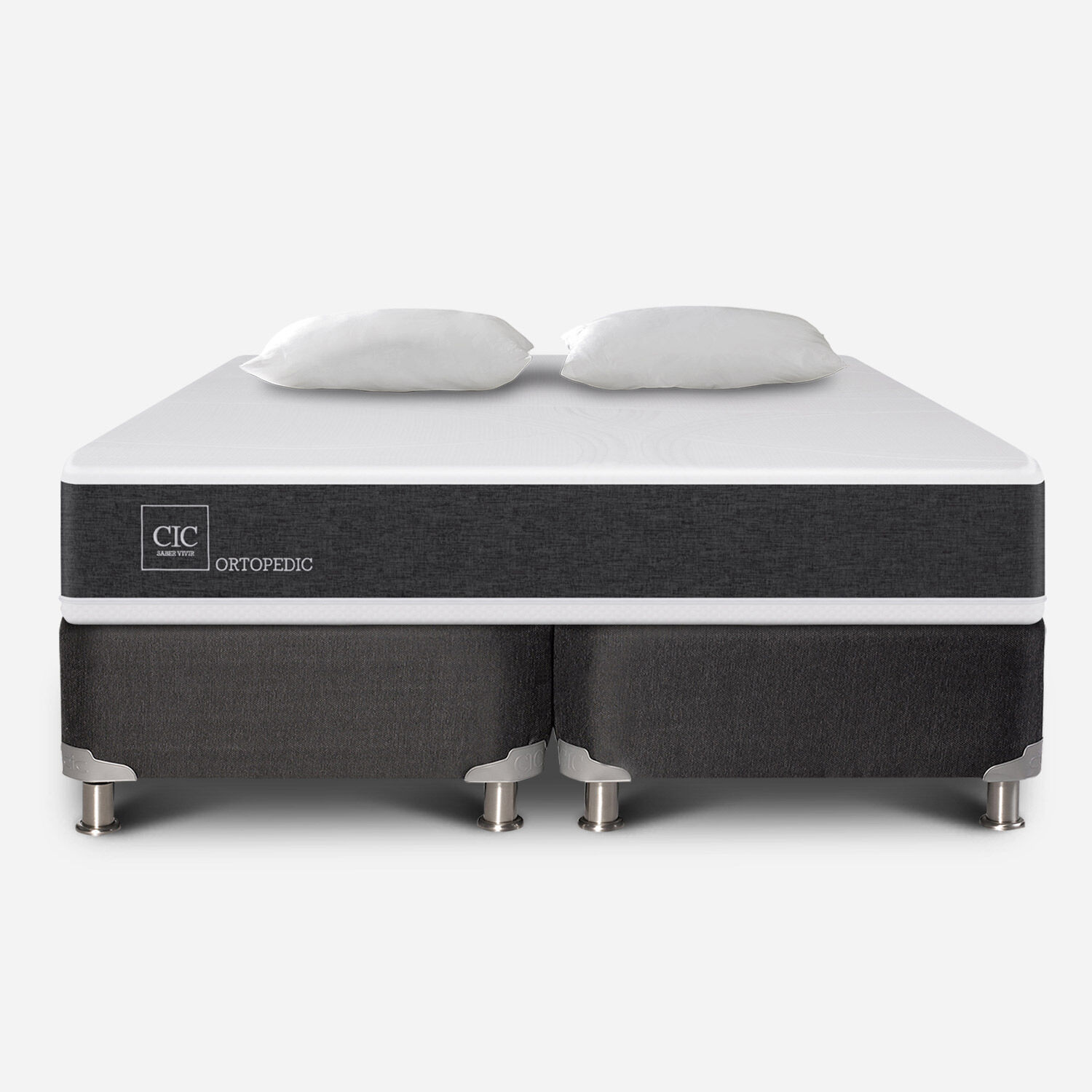 Box Spring King Ortopedic 5 Zonas + Almohadas