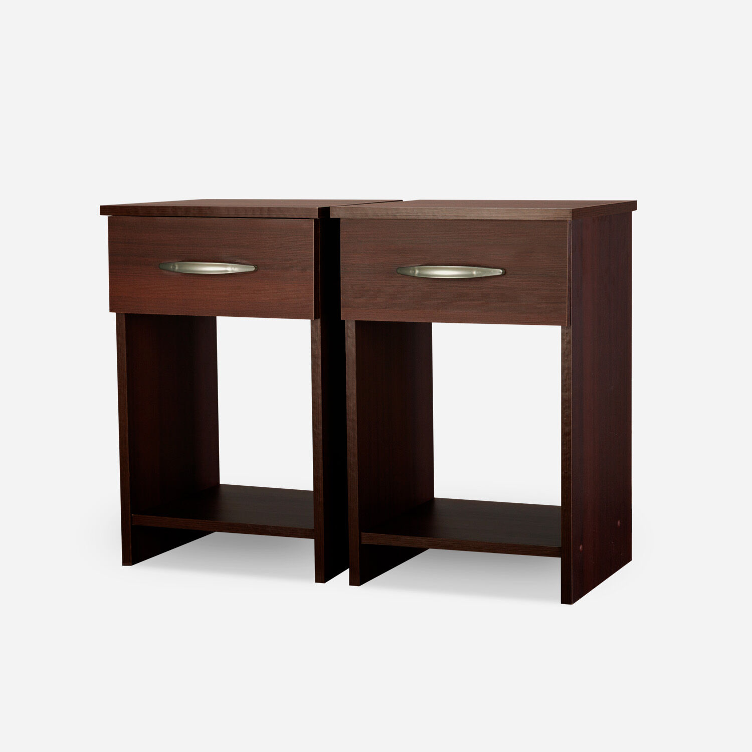 Respaldo 2 Plazas + 2 Veladores Chocolate