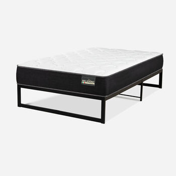 Cama Iron Smart Belsogno 1,5 Plazas Plus Black