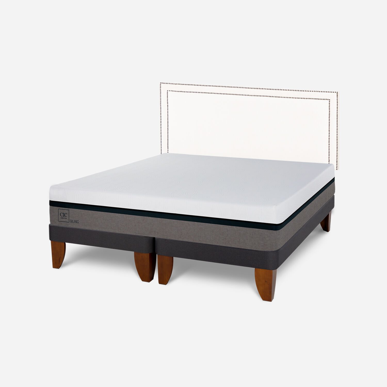 Cama Europea King Balance + Respaldo Danubio