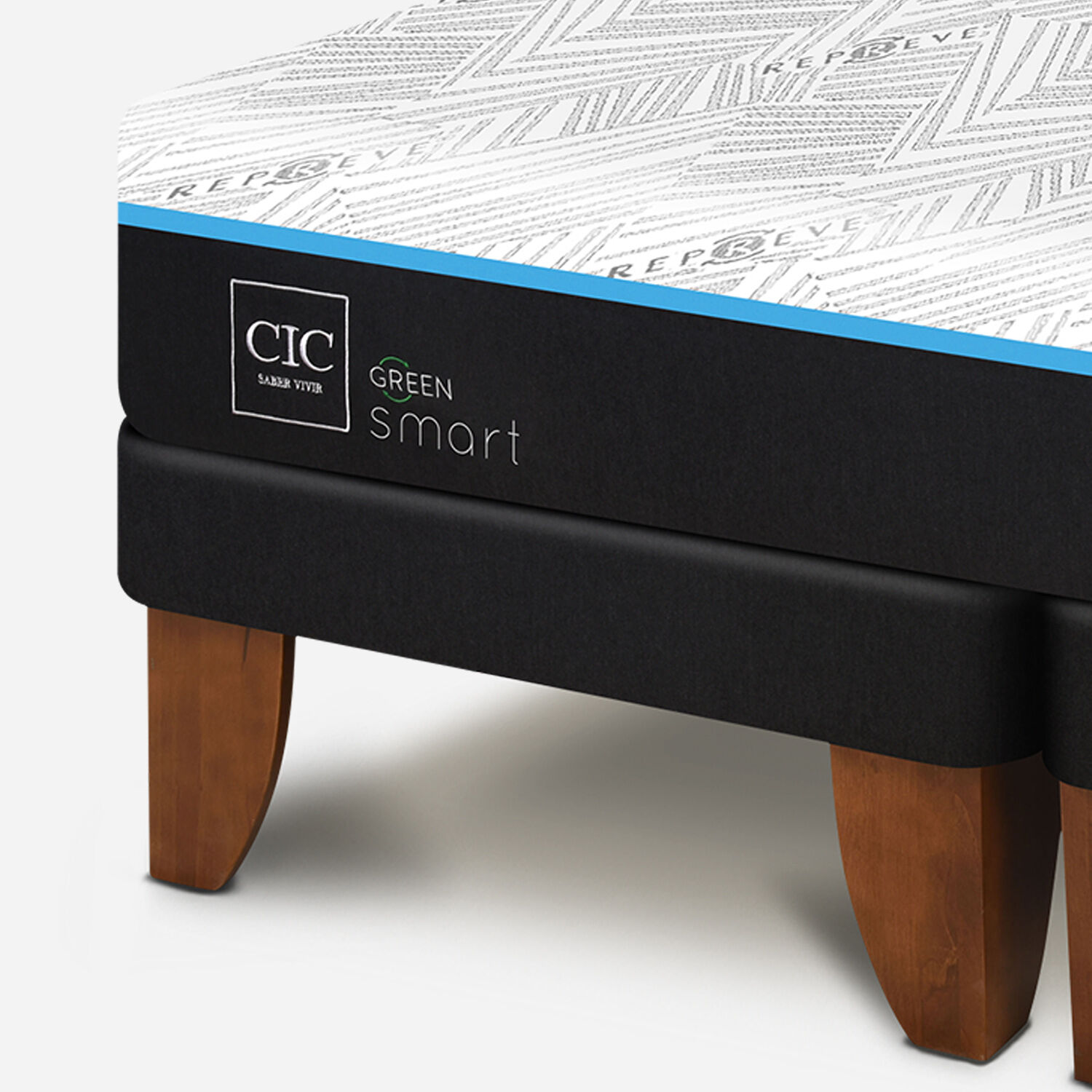 Cama Europea King Infinity Green + Set Ganges