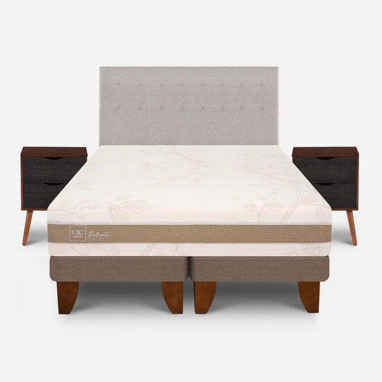 Cama Europea King Rilassati Smart Base Dividida + Set Tigris