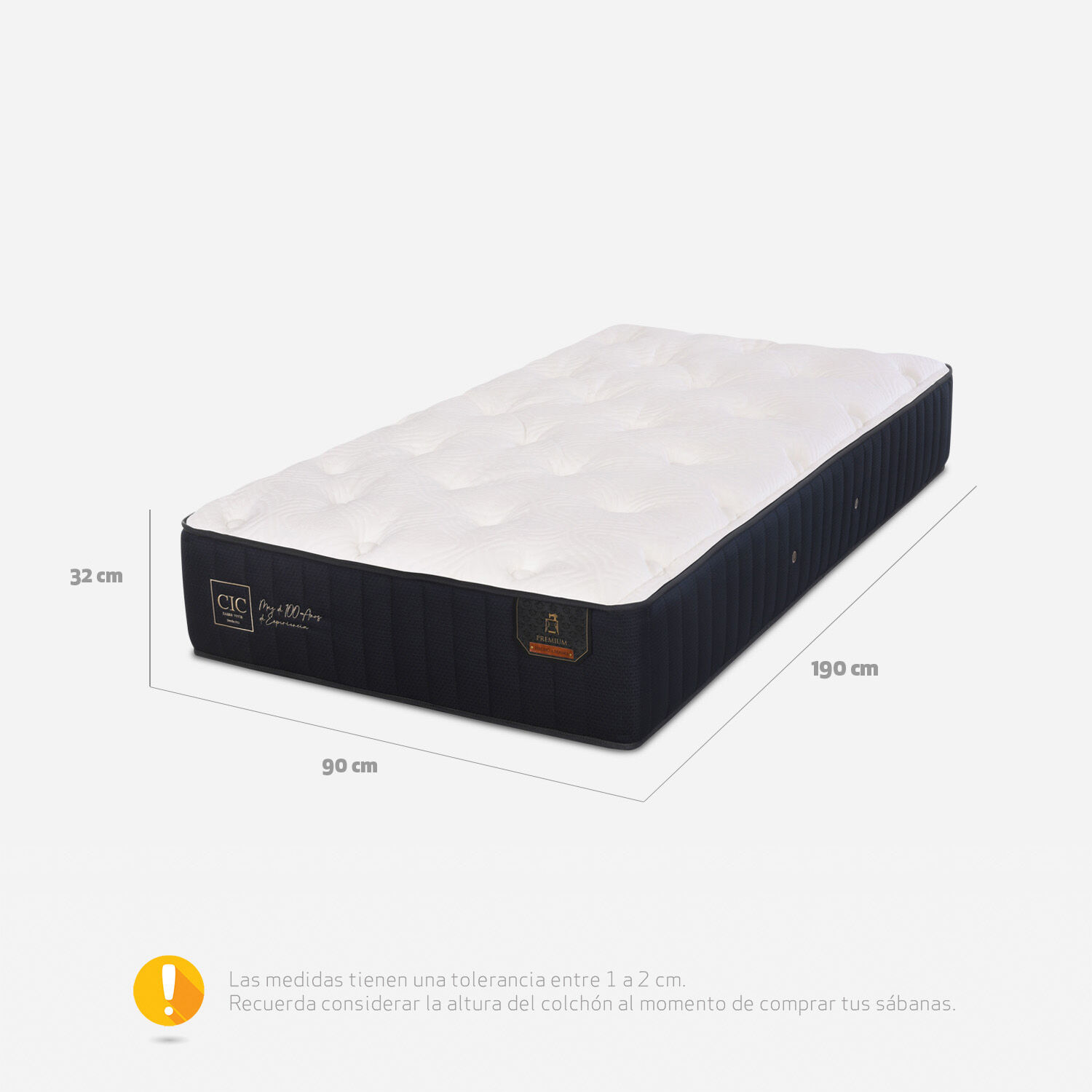 Colch&oacute;n 1 Plaza Premium 90x190