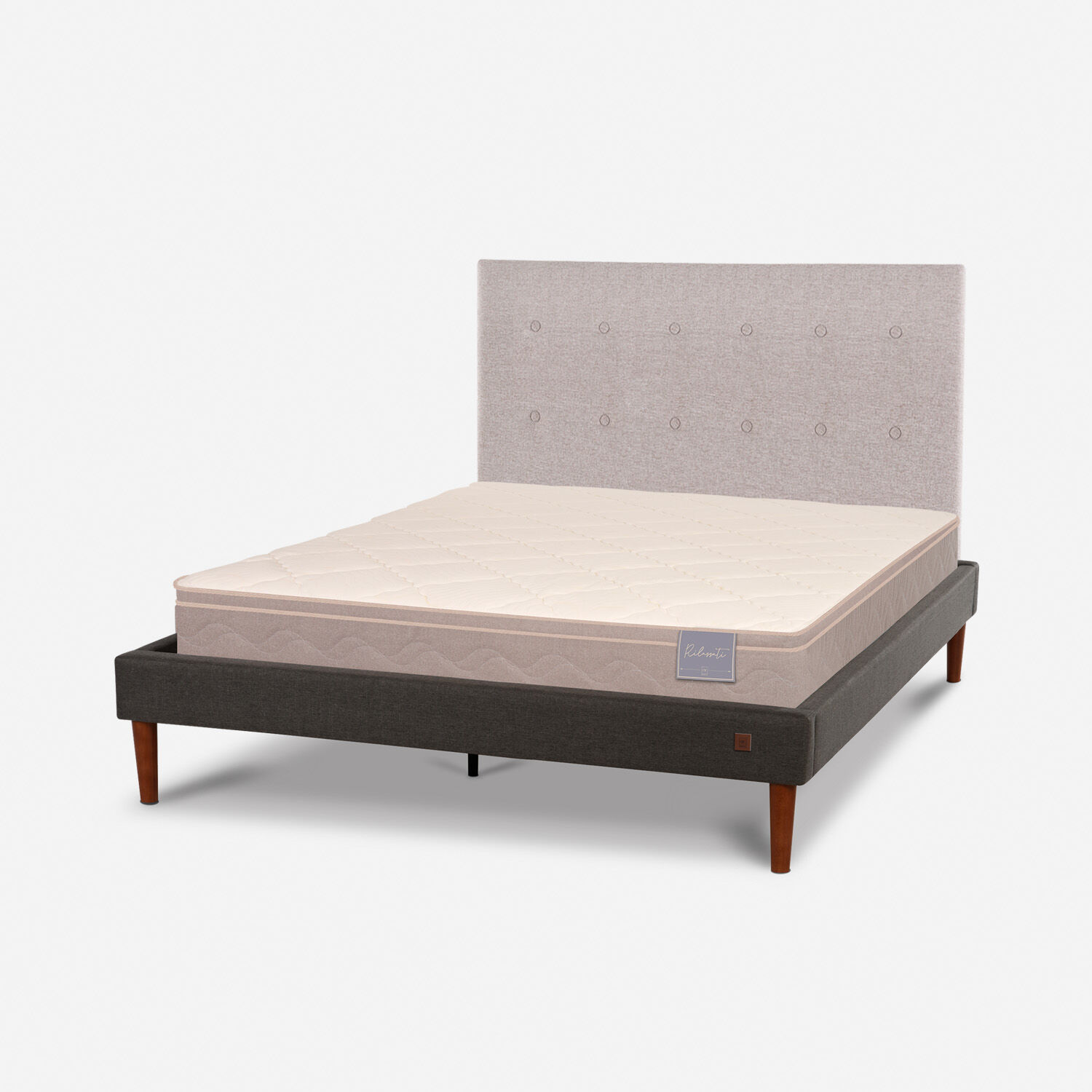 Cama Europea Curve 2 Plazas Rilassati + Respaldo Tigris