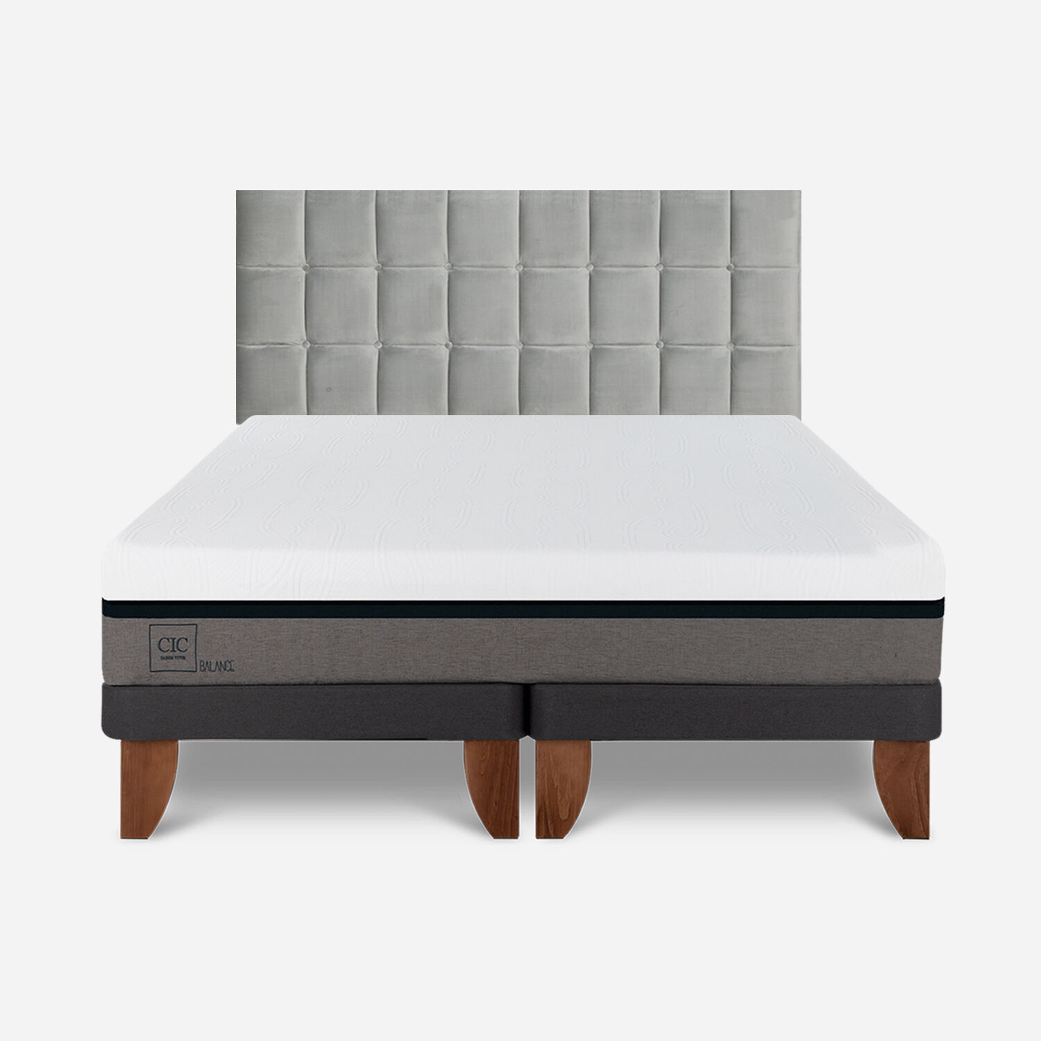 Cama Europea King Balance + Respaldo Sile